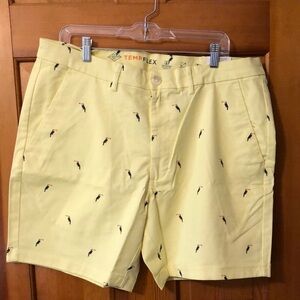 St. John's Bay Yellow Flat Front Shorts